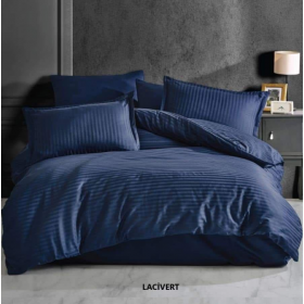 Lacivert Eco Saten Nevresim Takımı